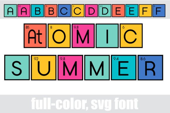 Atomic Summer: A Vibrant Font for Modern Design