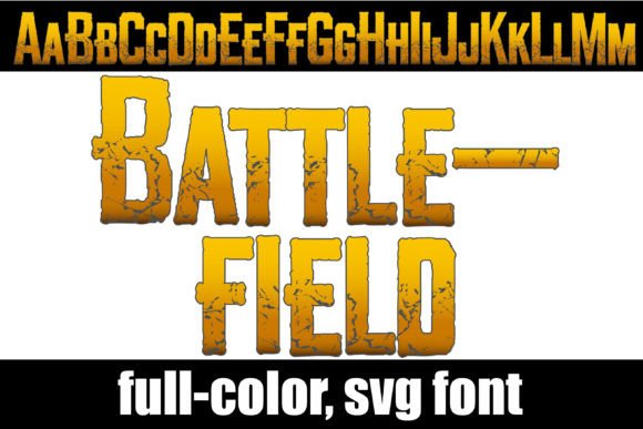 Battlefield: A Grungy, Full-Color SVG Font for Bold Design