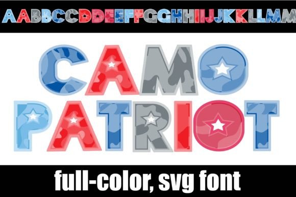 Camo Patriot: A Bold Font for Patriotic Designs