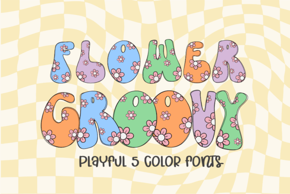 Flower Groovy: Vibrant Color Fonts for Playful Design