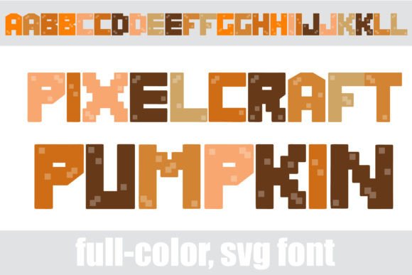 Pixelcraft Pumpkin: Autumn-Inspired Typography for Modern Designs