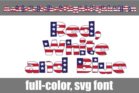Red, White, and Blue: Elevate Your Design with This Bold Font