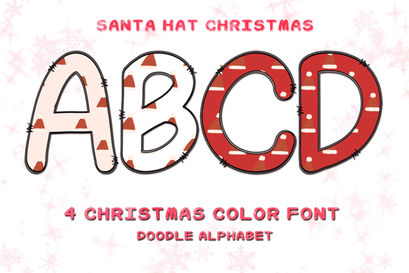 Santa Hat: Adorable Color Fonts for Festive Designs