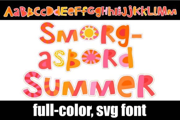 Smorgasbord Summer: A Vibrant SVG Font for Modern Design