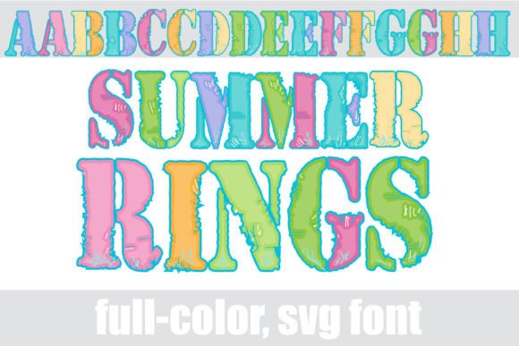 Summer Rings: Vibrant SVG Font for Bold Designs